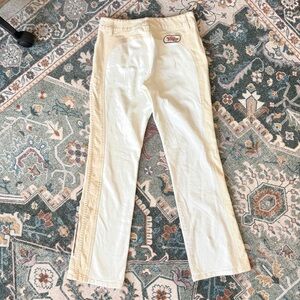 HARLEY DAVIDSON WHITE & CREAM TWO TONED BIKER JEANS